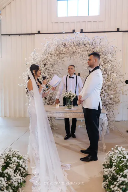 Wedding ceremony at Celeiro Blanc, Rio de Janeiro