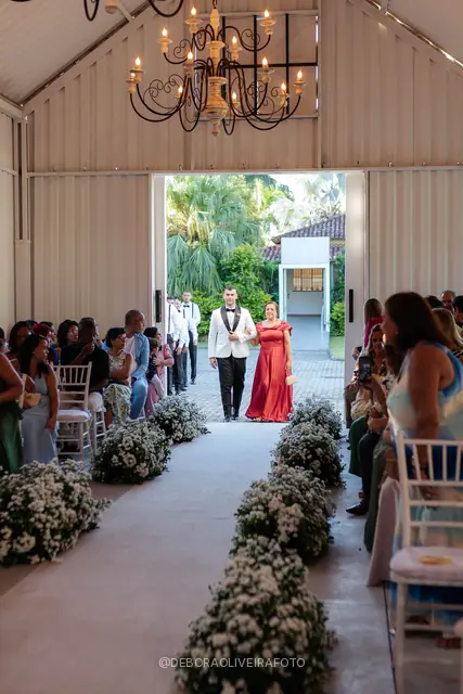 Wedding processional at Celeiro Blanc