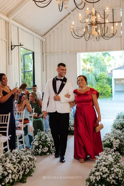 Wedding processional at Celeiro Blanc