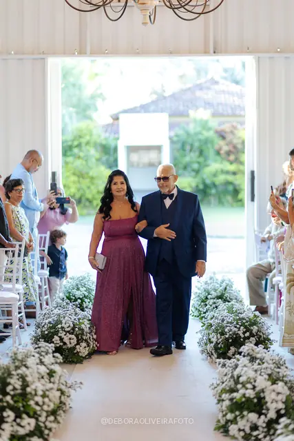 Wedding processional at Celeiro Blanc
