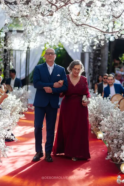 Cortejo da cerimônia de casamento no Green House