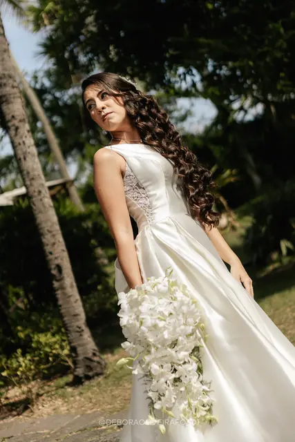 Retrato da noiva Nicole no Green House, Ilha do Governador