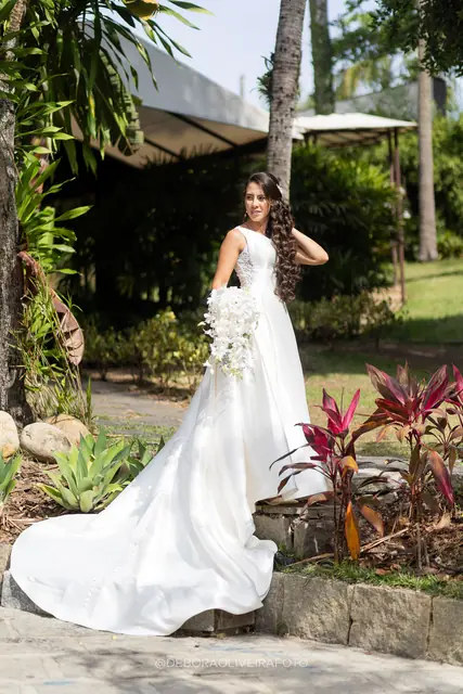 Retrato da noiva Nicole no Green House, Ilha do Governador