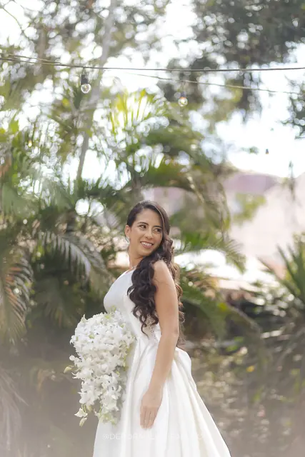 Retrato da noiva Nicole no Green House, Ilha do Governador