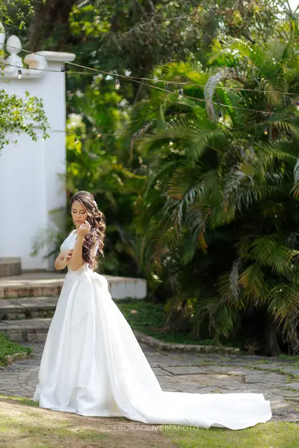 Retrato da noiva Nicole no Green House, Ilha do Governador
