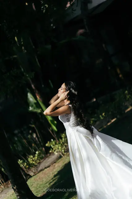 Retrato da noiva Nicole no Green House, Ilha do Governador